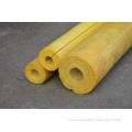 High Temp Glass Wool Pipe Insulation , Yellow Glasswool Pip